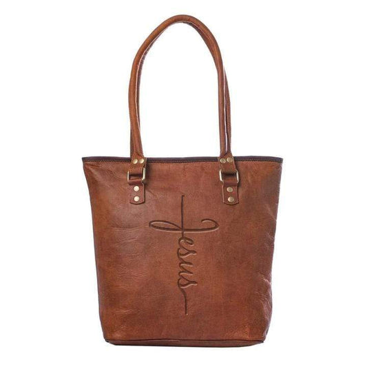 Eve Handcrafted Leather Tote (Jesus)
